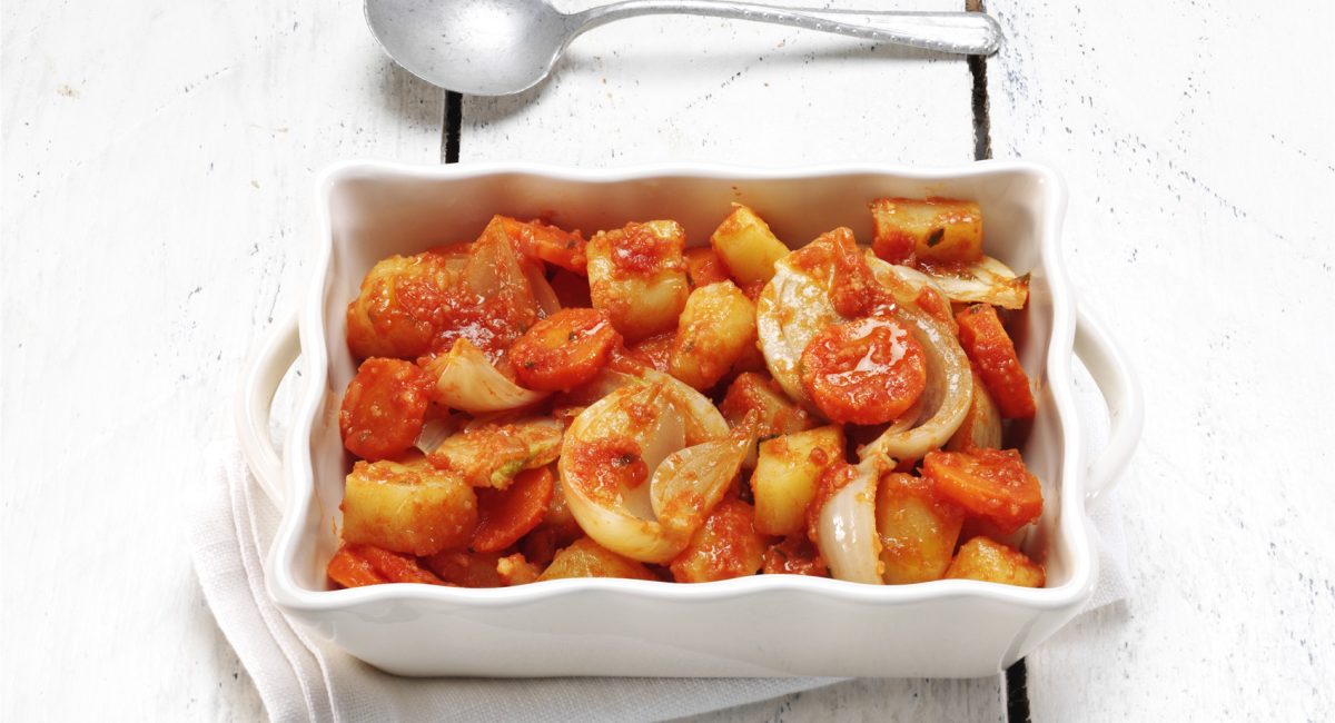 Verdure stufate con ragù vegetale
