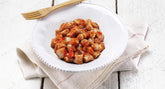 Gnocchi di farina di grano tenero integrale e sugo di pomodoro con funghi porcini