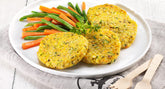 Burger di orzo perlato con fagiolini e carote