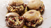 Burger di champignon ripieni di miglio decorticato