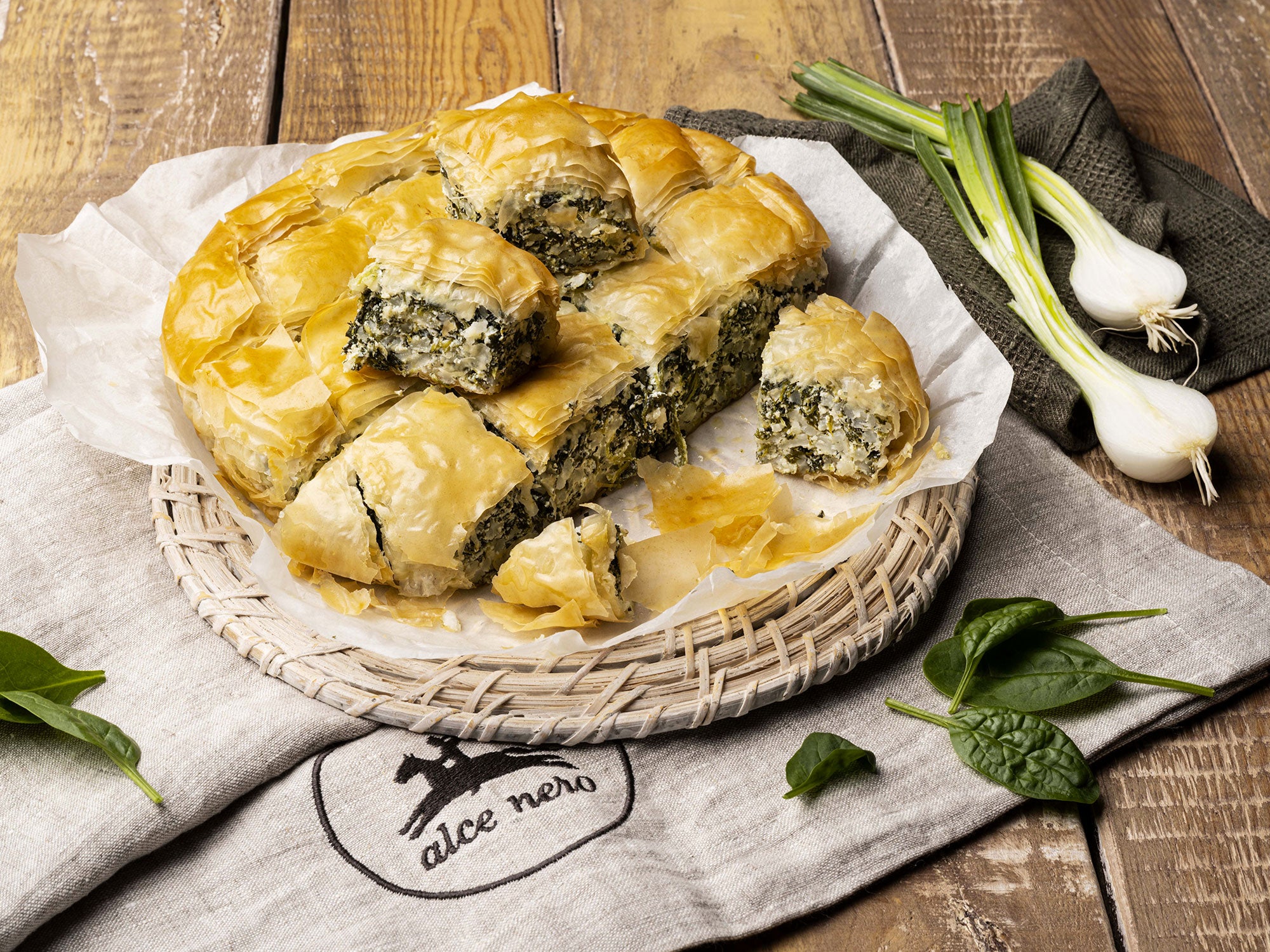 Torta salata con spinaci
