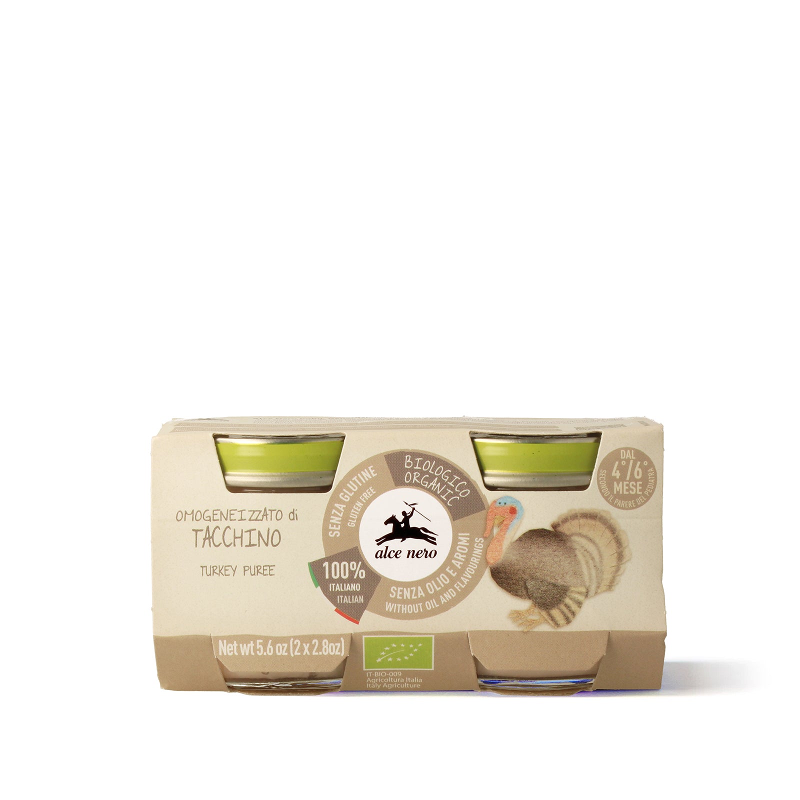 Omogeneizzato di tacchino biologico - 2 vasetti 160g - Alce Nero