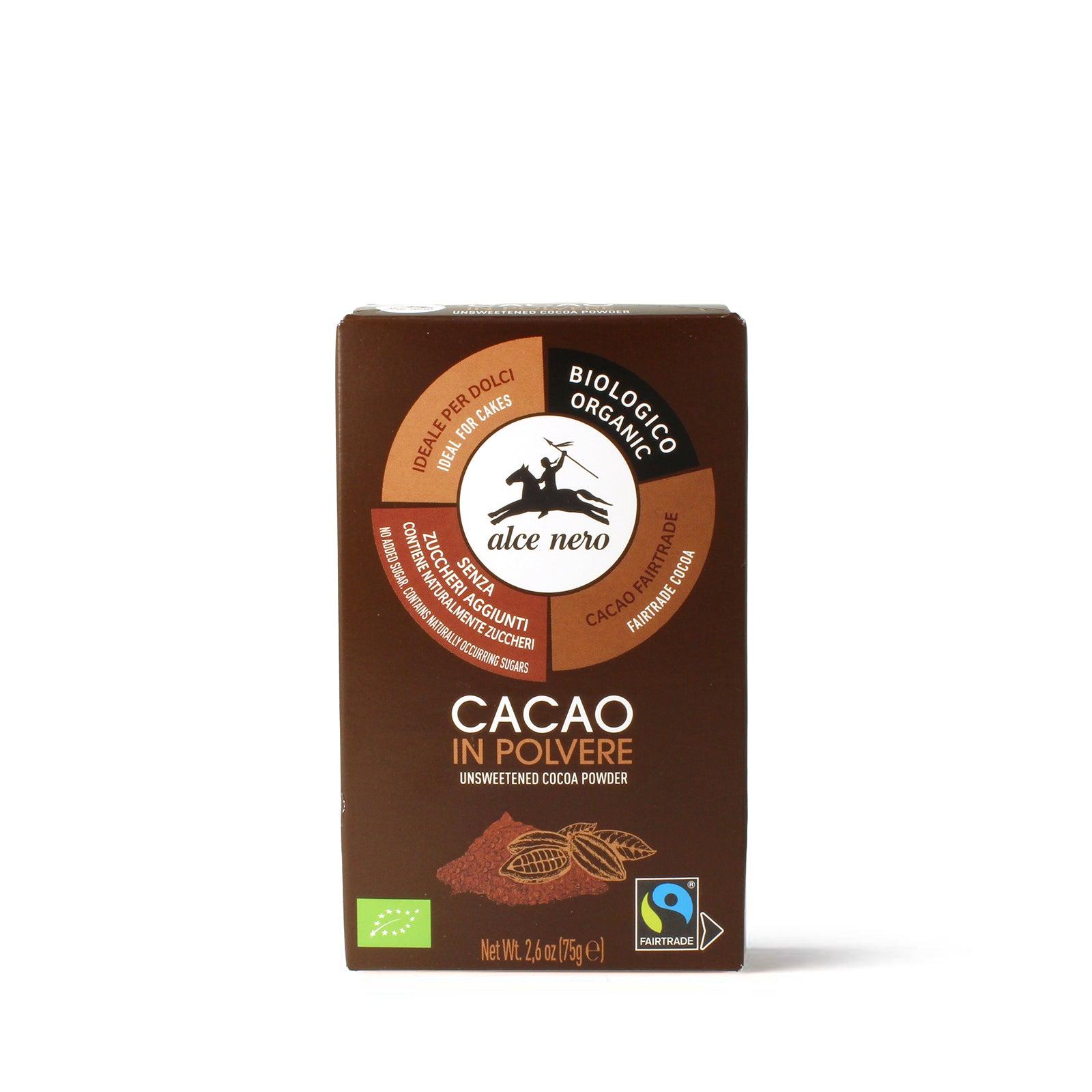 Cacao amaro in polvere biologico 75g - Alce Nero