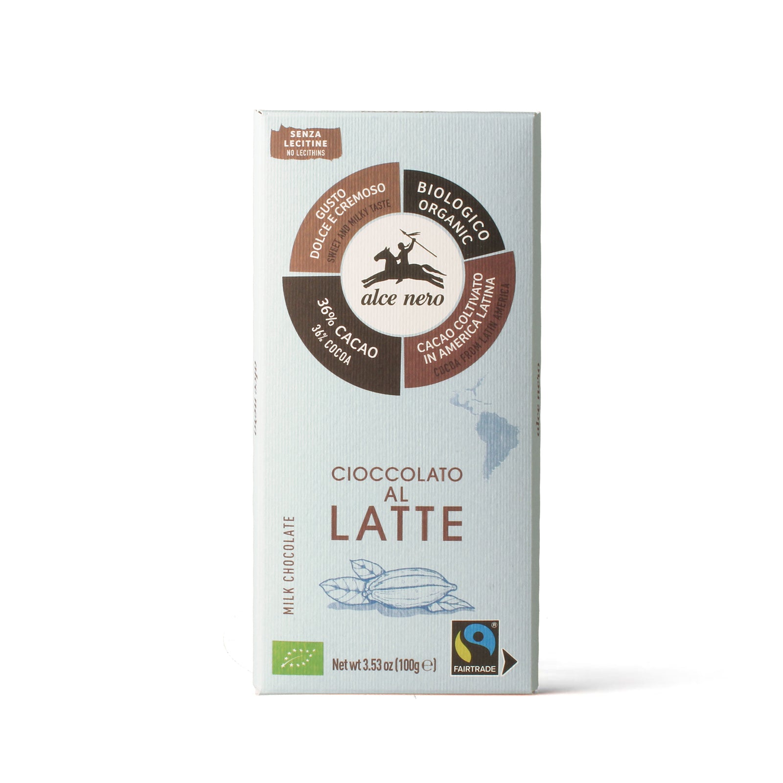 Cioccolato al latte 36% biologico 100g - Alce Nero