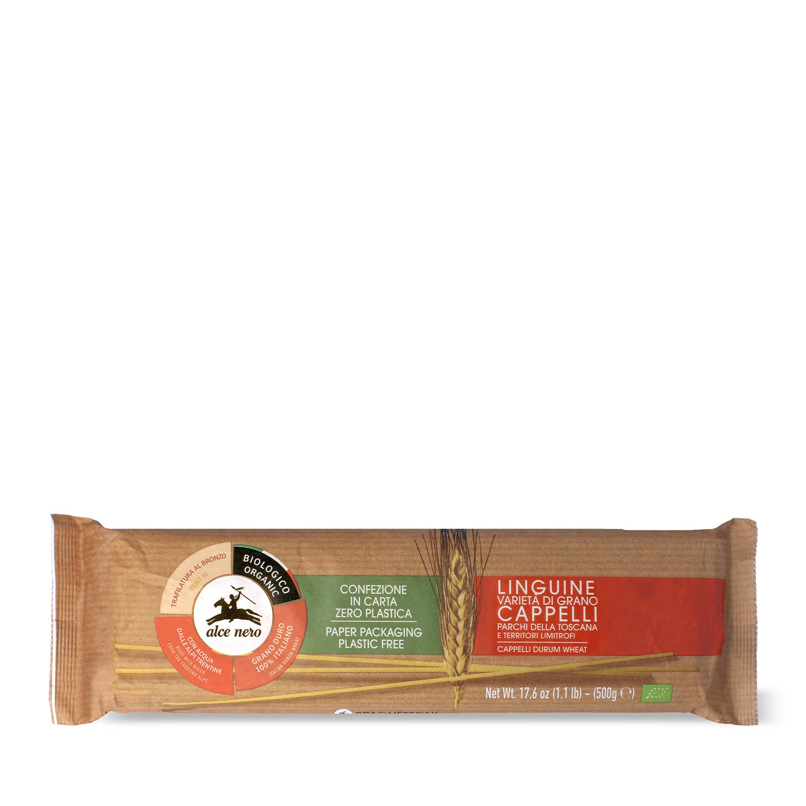 Linguine di grano duro Cappelli - Parchi della Toscana biologiche 500g - Alce Nero