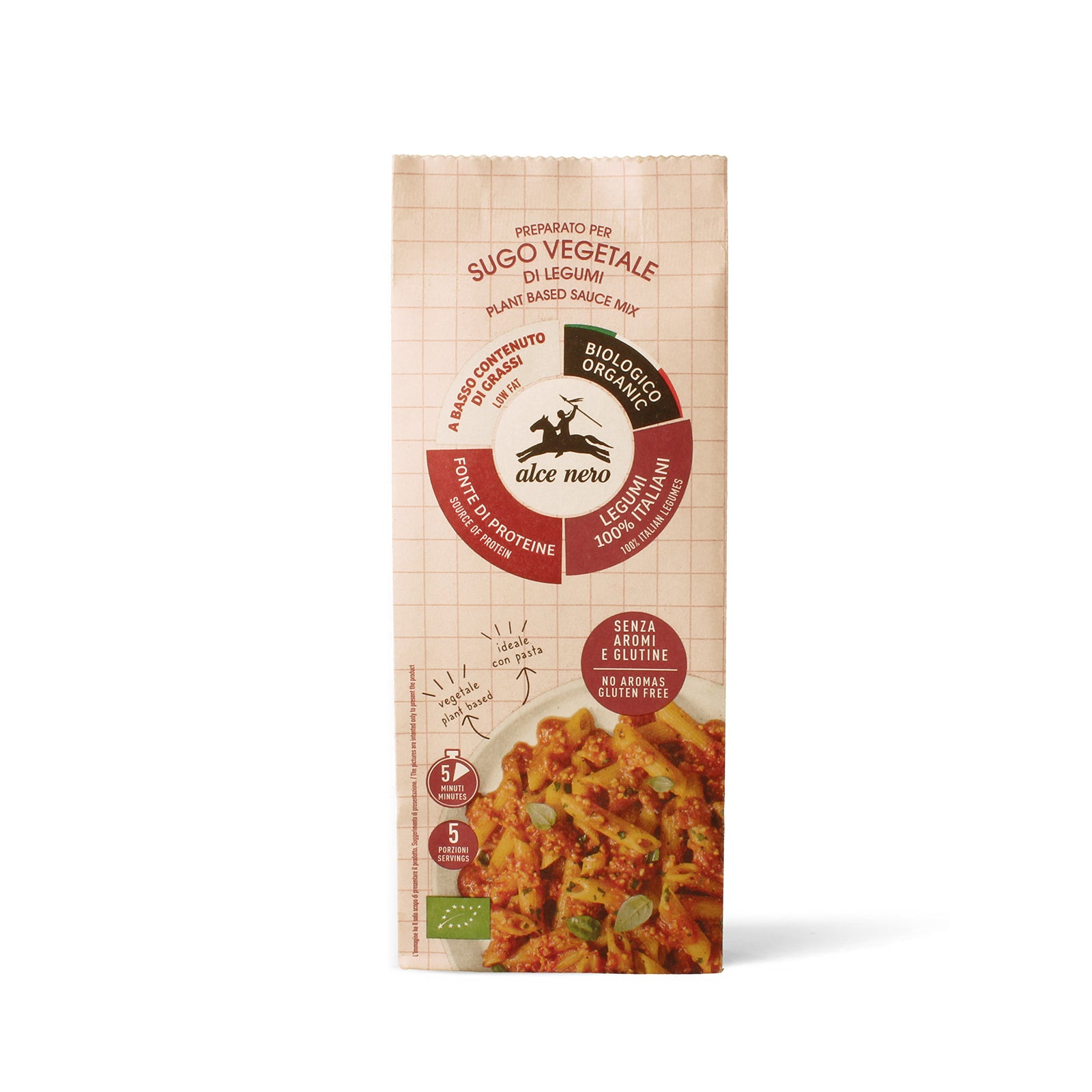Preparato per sugo vegetale con legumi biologico 70g - Alce Nero