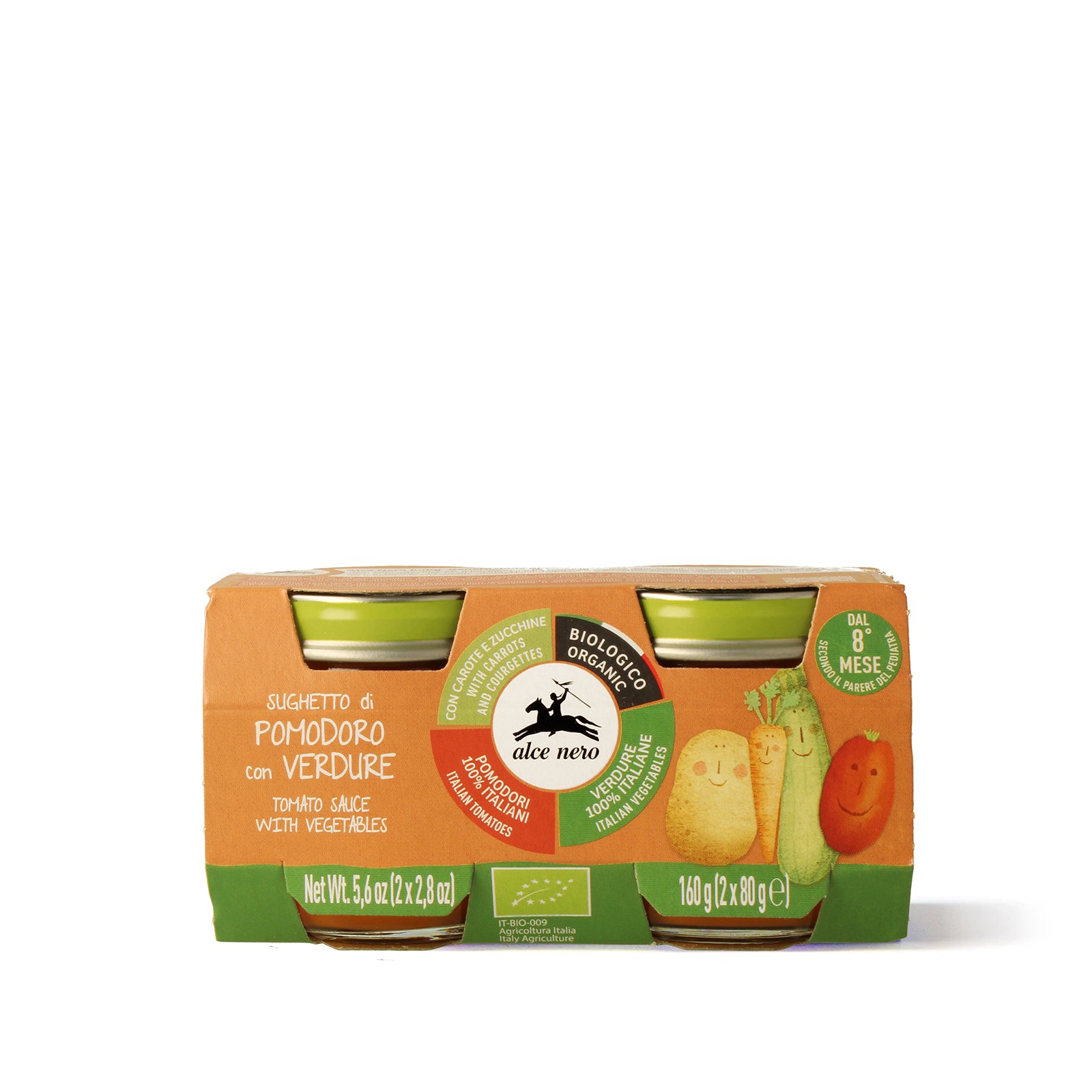 Sughetto di pomodoro con verdure biologico - 2 vasetti 160g - Alce Nero
