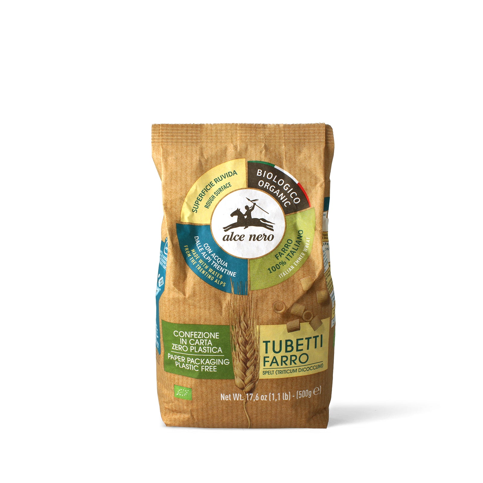 Tubetti di farro biologici 500g - Alce Nero