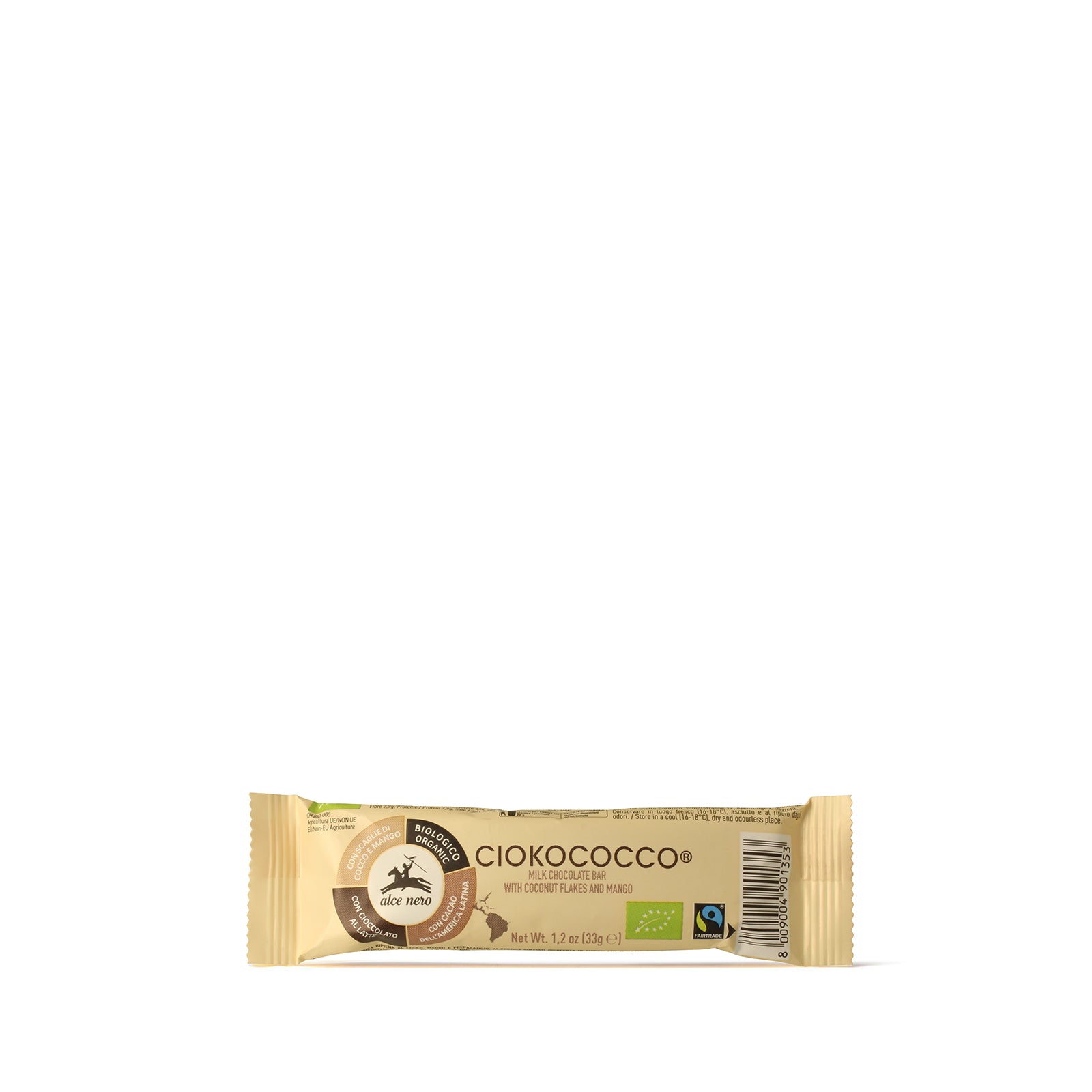 Ciokococco - barretta con cioccolato al latte, cocco e mango biologica 33g - Alce Nero