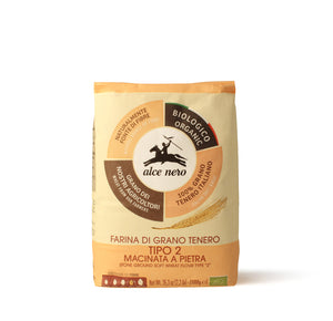 Farina di grano tenero tipo "2" biologica macinata a pietra 1000g - Alce Nero