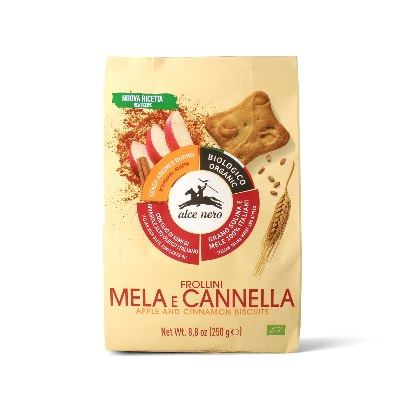 Frollini con mela e cannella biologici 250g - Alce Nero