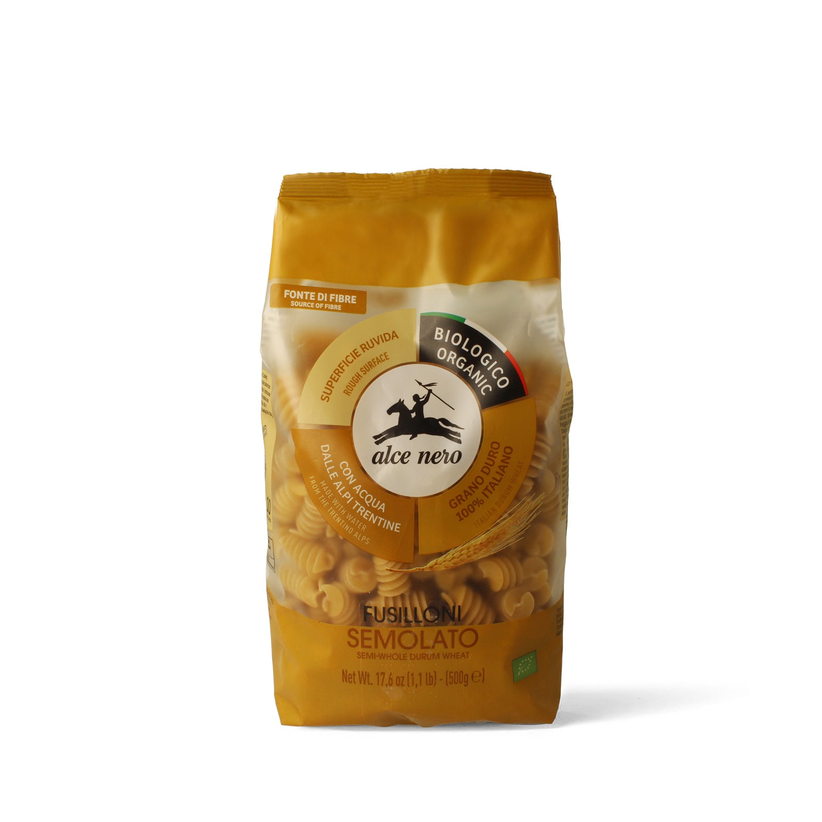 Fusilloni di semolato di grano duro biologici 500g - Alce Nero