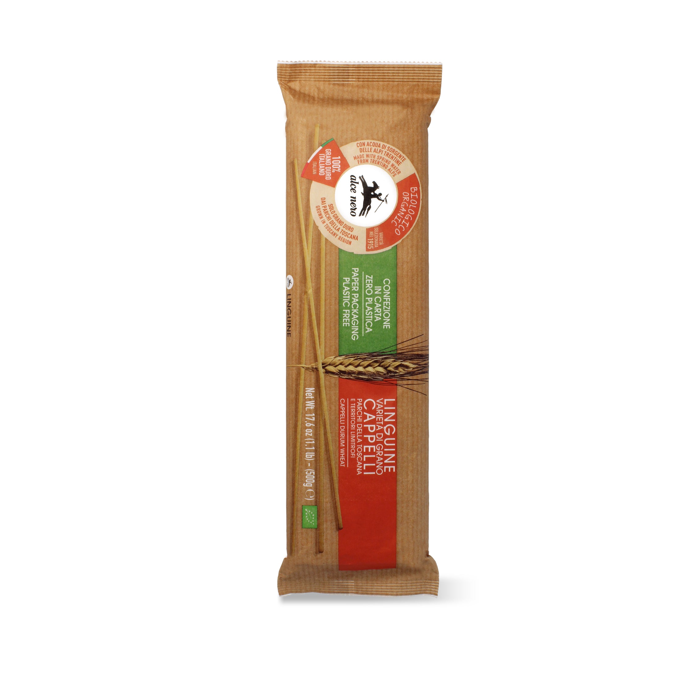 Linguine di grano duro Cappelli - Parchi della Toscana biologiche 500g - Alce Nero