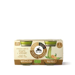 Omogeneizzato di legumi e verdure biologico - 2 vasetti 160g - Alce Nero