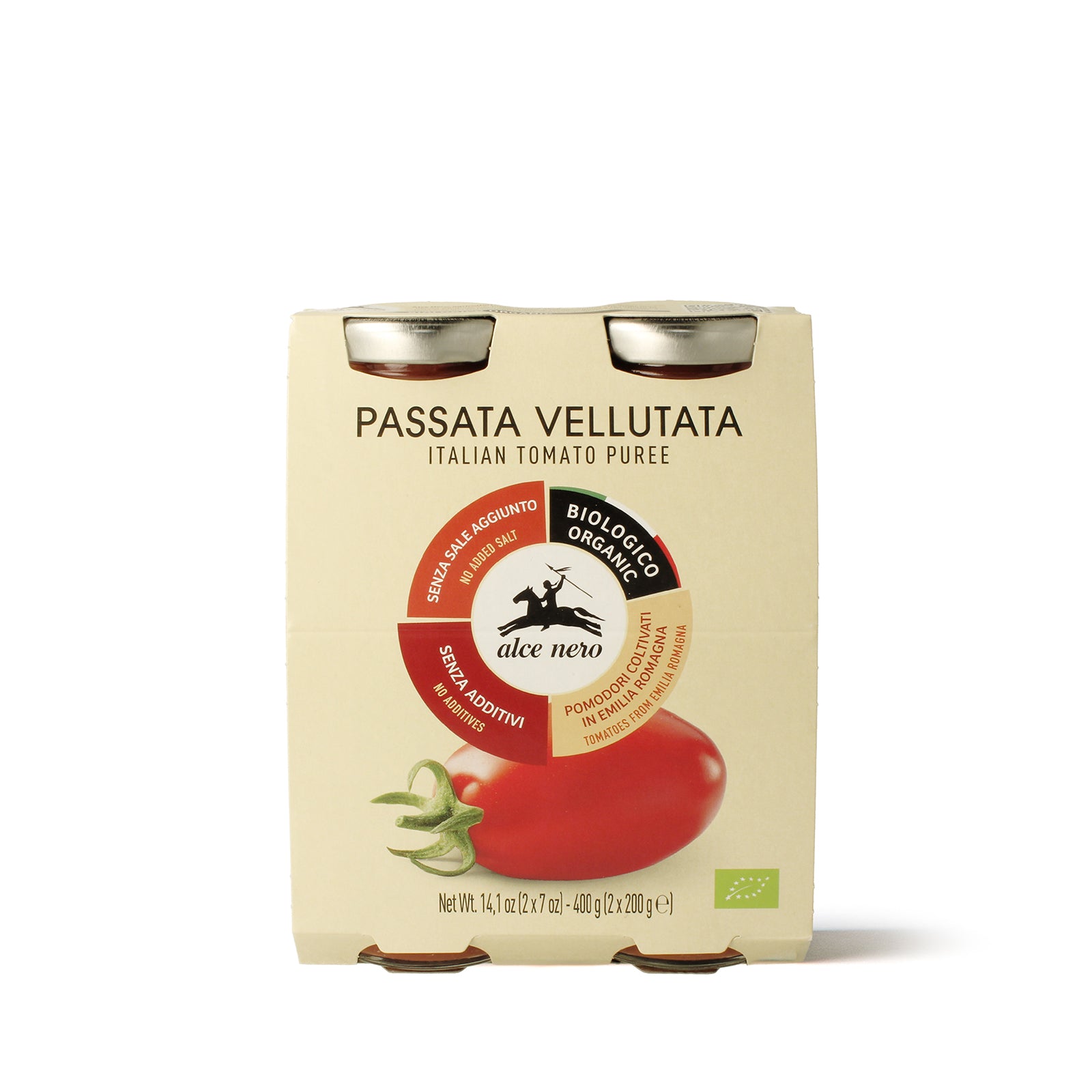 Passata di pomodoro vellutata biologica - 2 bottiglie 400g - Alce Nero
