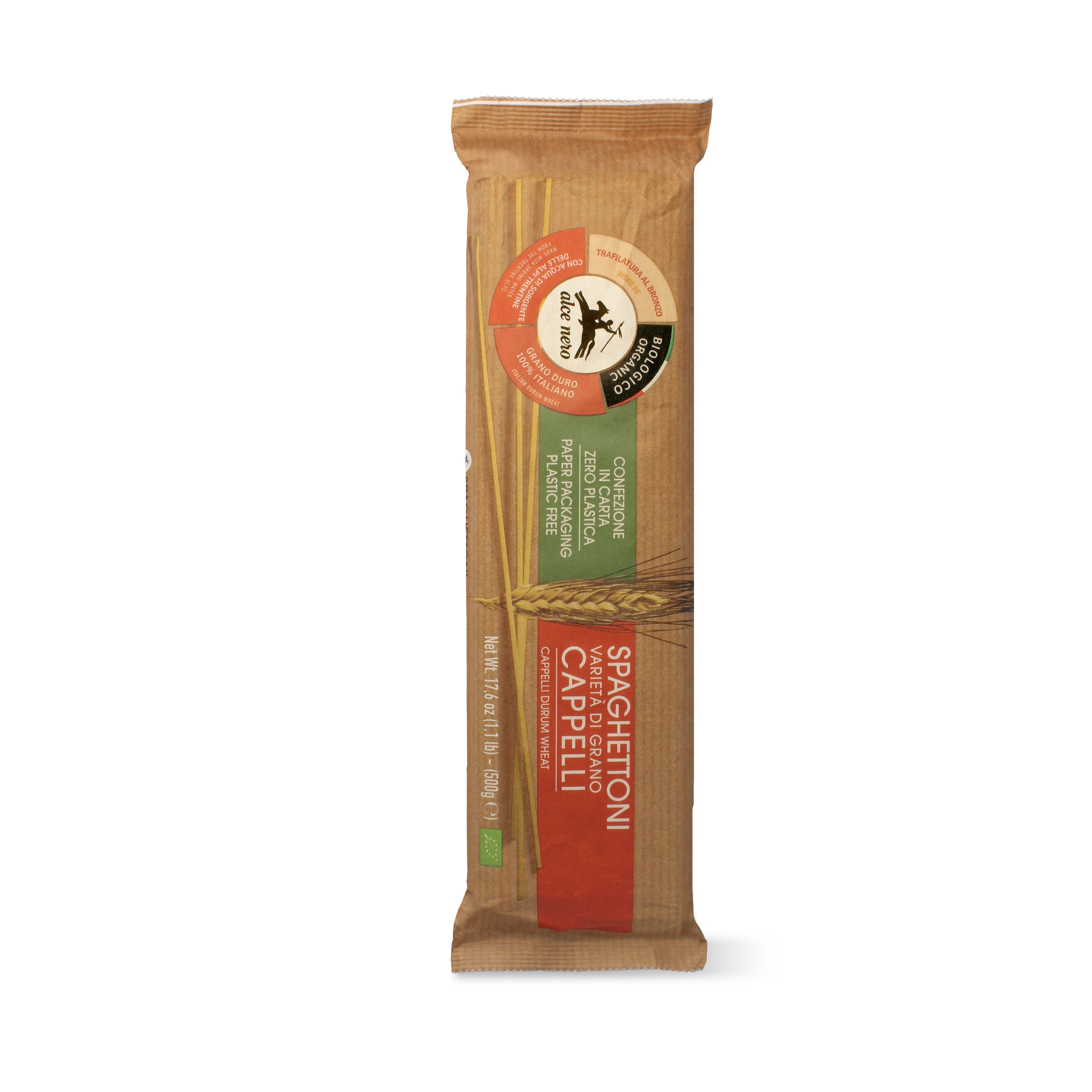Spaghettoni di grano duro Cappelli biologici 500g - Alce Nero