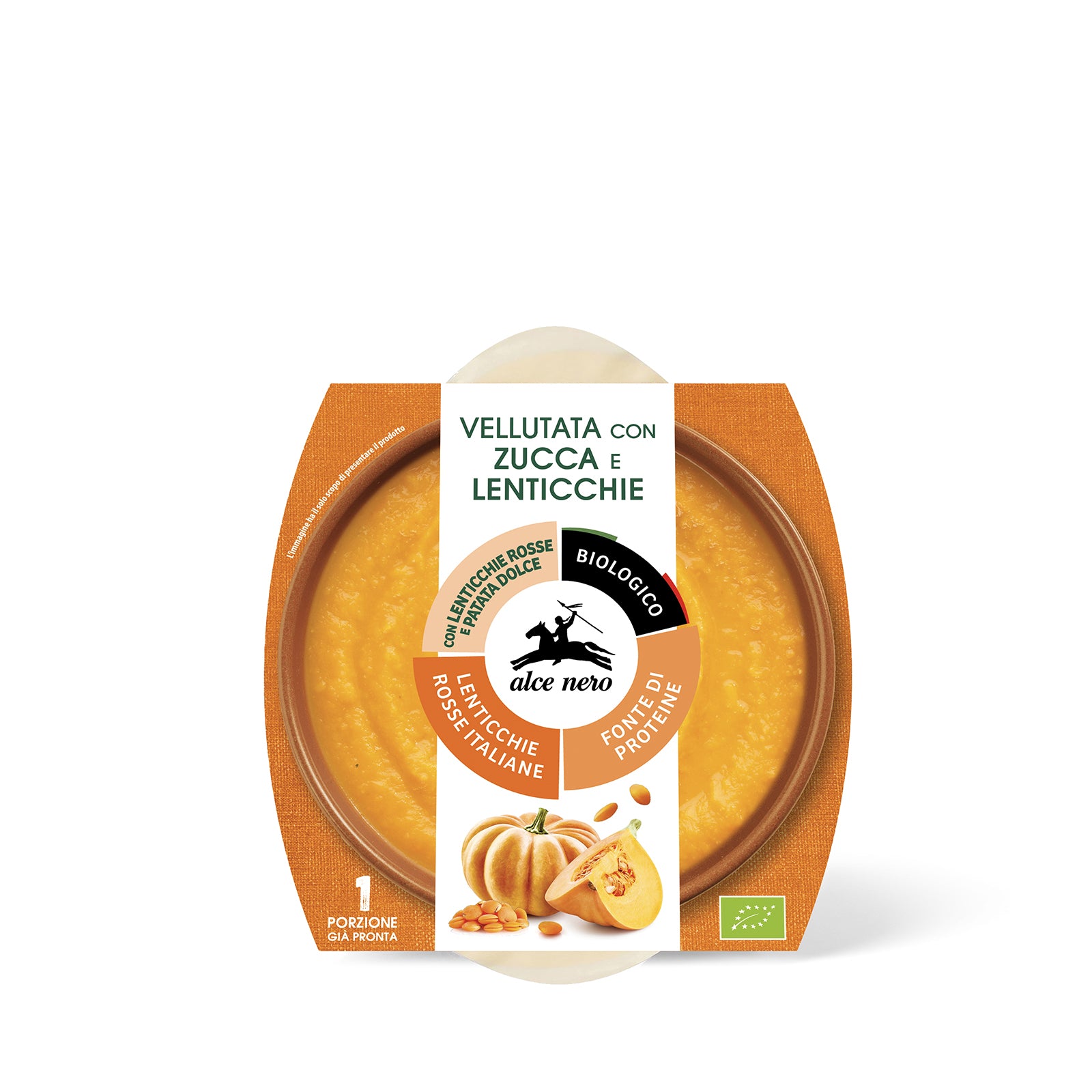 Vellutata zucca e lenticchie biologica 350g - Alce Nero