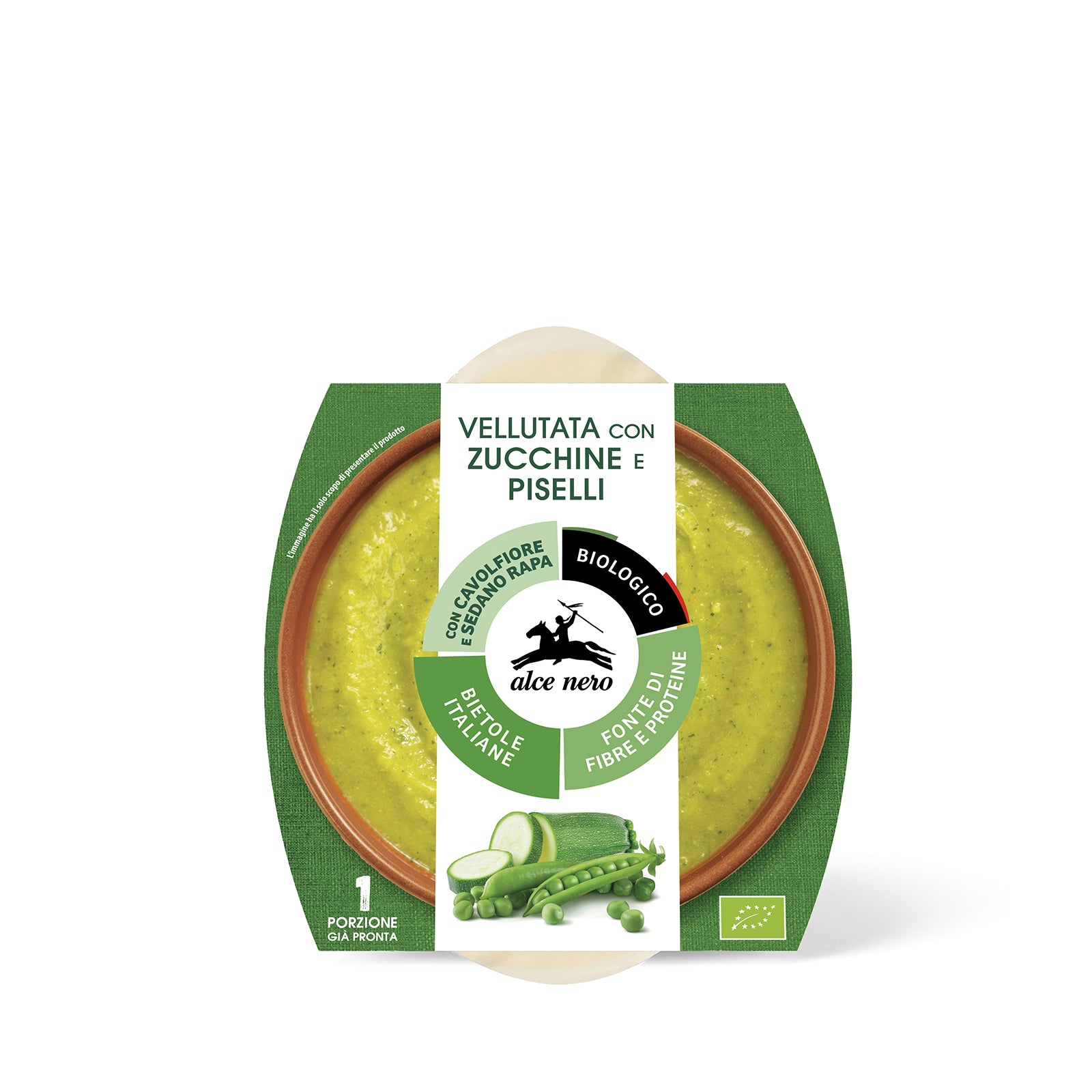 Vellutata piselli e zucchine biologica 350g - Alce Nero