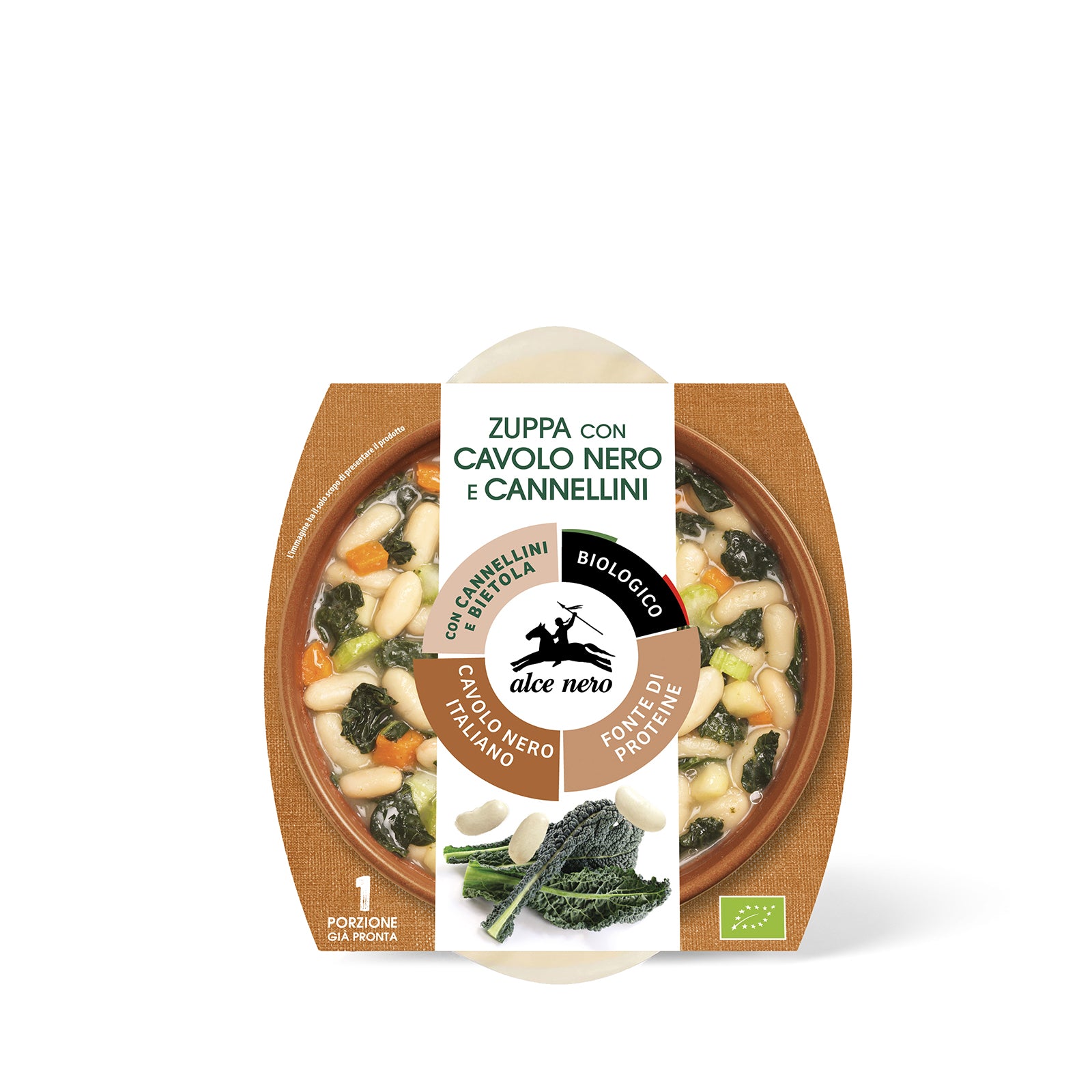 Zuppa cavolo nero e cannellini biologica 350g - Alce Nero