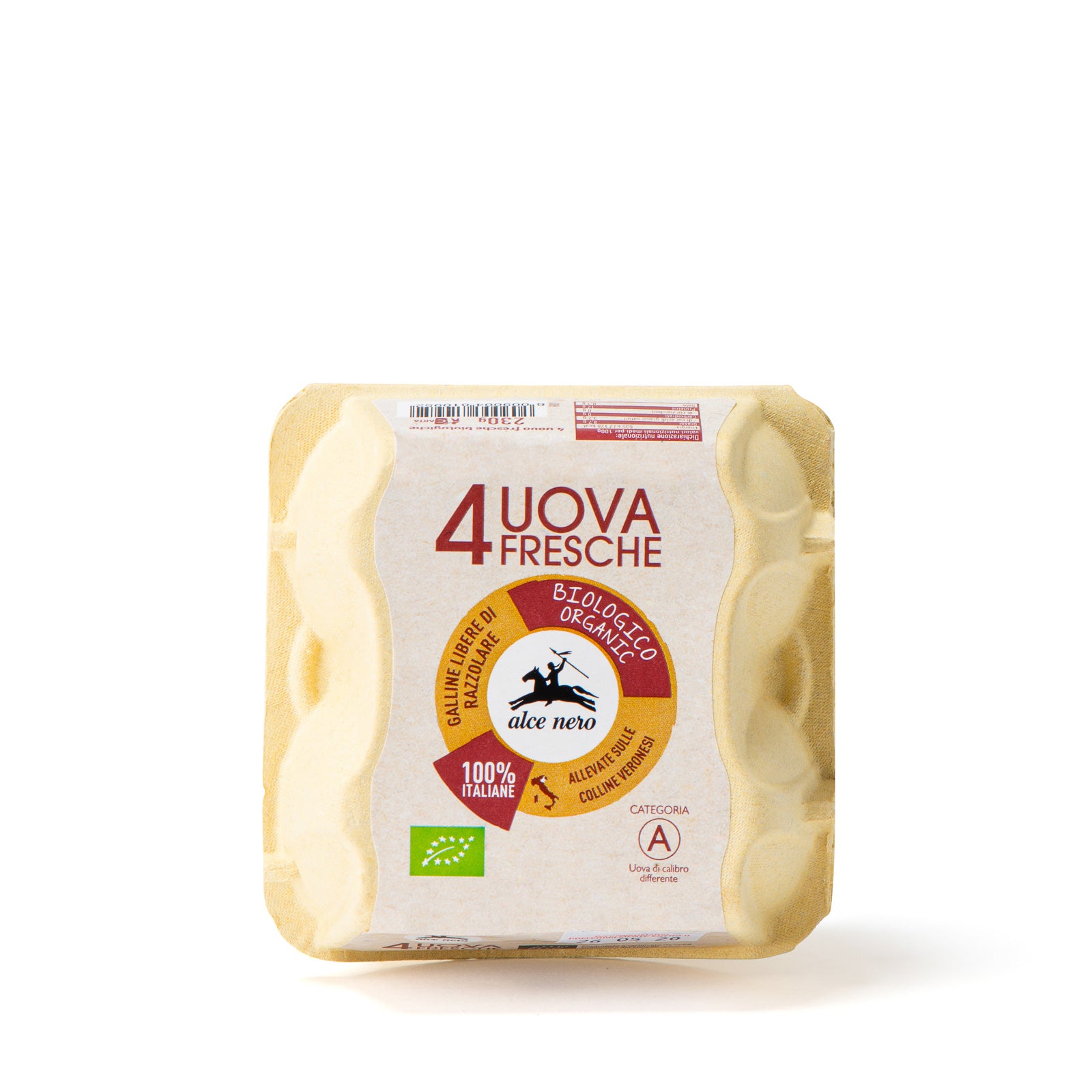 Uova fresche biologiche - 4 pz 230g - Alce Nero