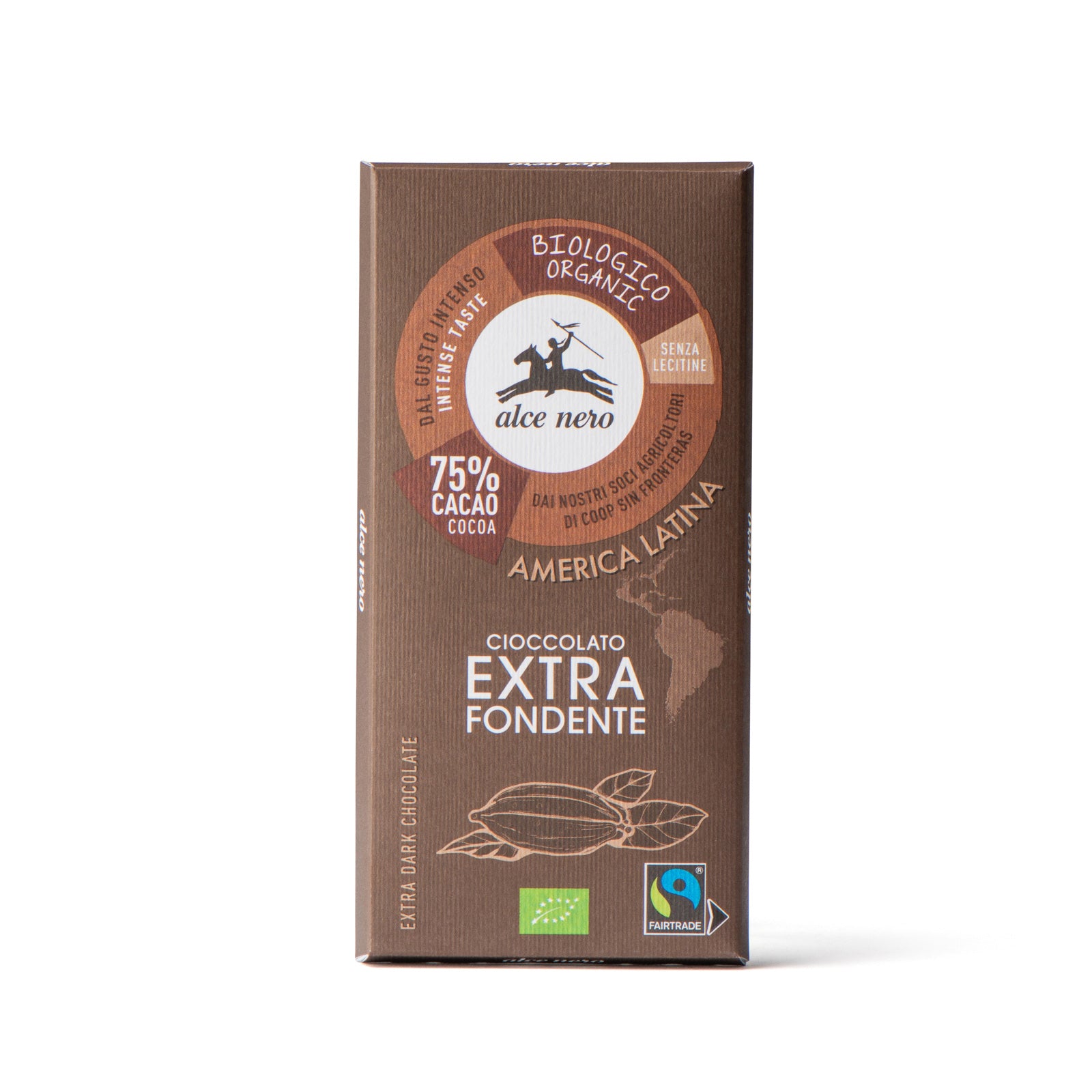 Cioccolato extra fondente 75% biologico 100g - Alce Nero