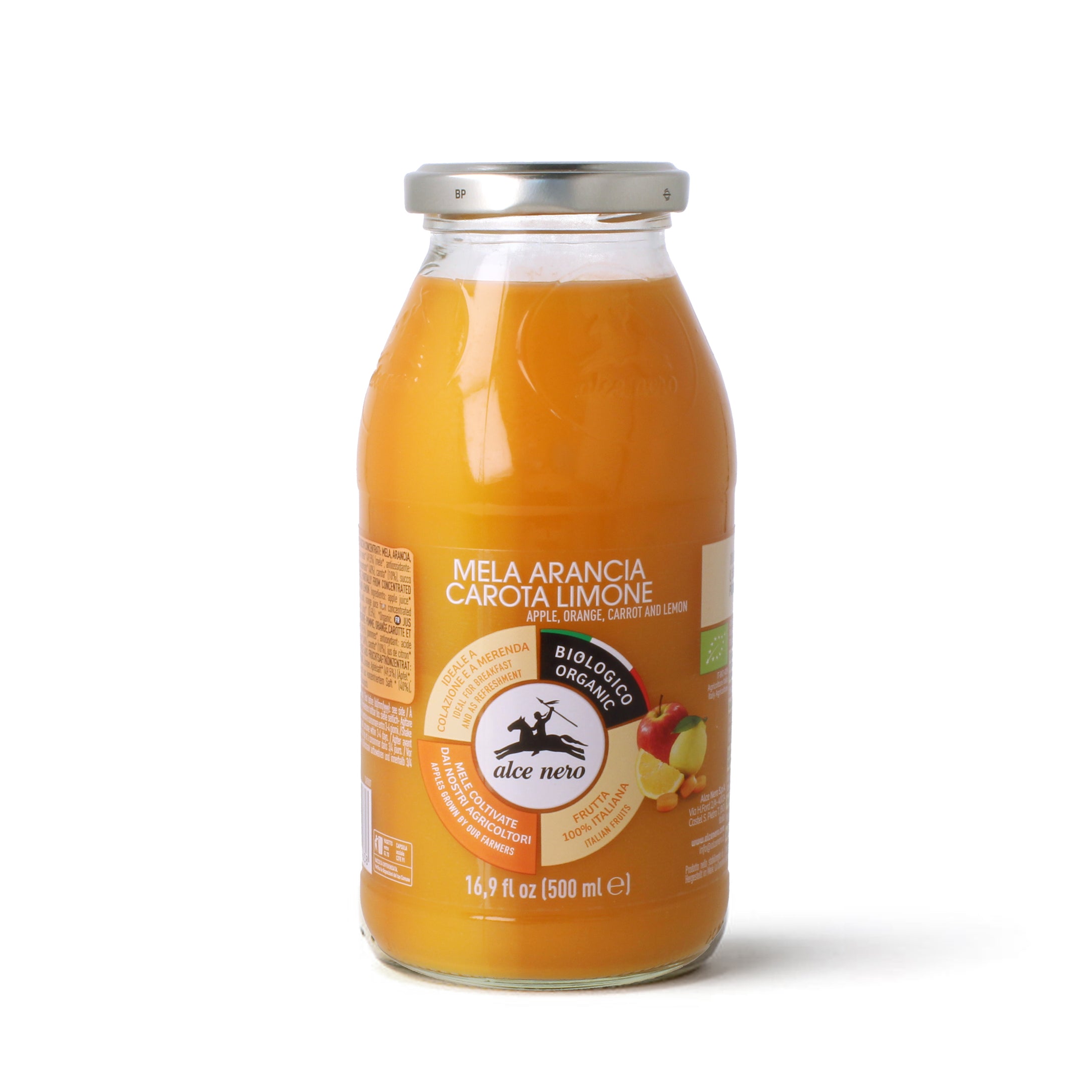 Succo di mela, arancia, carota e limone 500g - Alce Nero