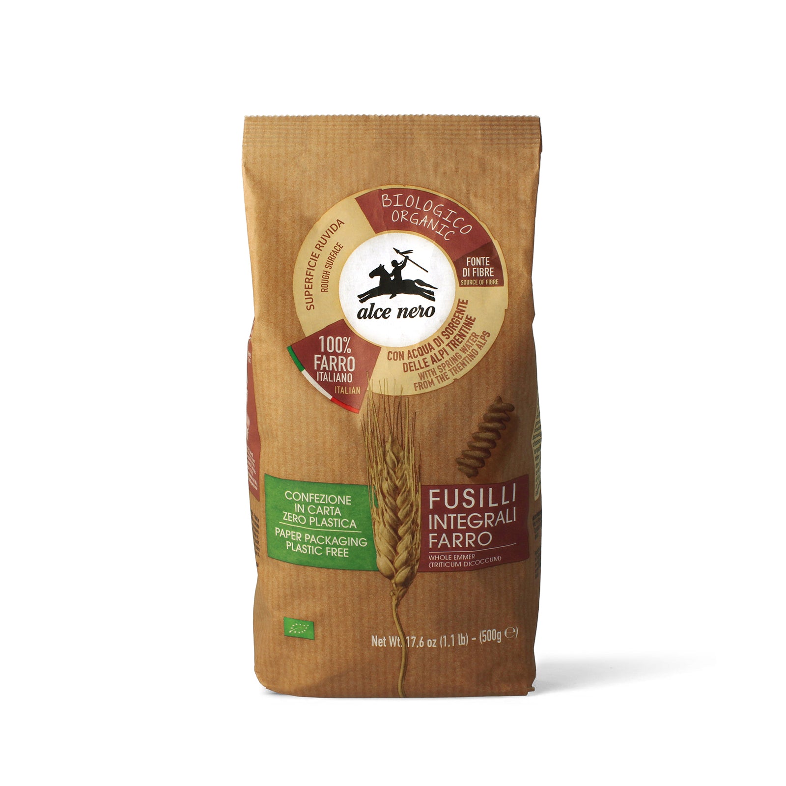 Fusilli integrali di farro biologici 500g - Alce Nero