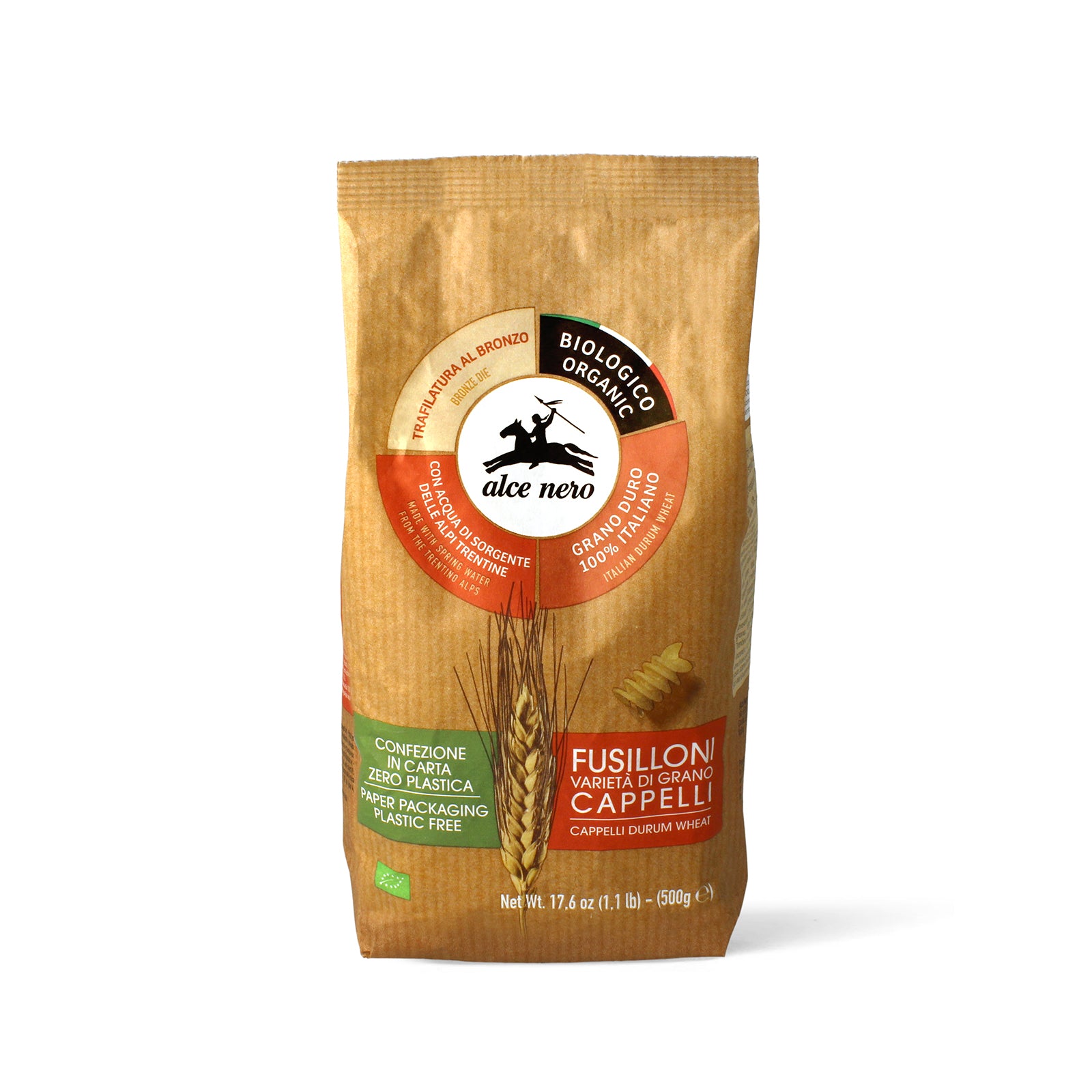Fusilloni di grano duro Cappelli biologici 500g - Alce Nero
